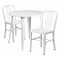 Flash Furniture Round 30" W, 30" L, 29.5" H, Metal Top, White CH-51090TH-2-18VRT-WH-GG - alternate 1