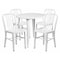 Flash Furniture Round 30" W, 30" L, 29.5" H, Metal Top, White CH-51090TH-4-18VRT-WH-GG - alternate 1