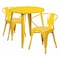 Flash Furniture Round 30" W, 30" L, 29.5" H, Metal Top, Yellow CH-51090TH-2-18ARM-YL-GG - alternate 1