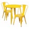 Flash Furniture Round 30" W, 30" L, 29.5" H, Metal Top, Yellow CH-51090TH-2-18CAFE-YL-GG - alternate 1