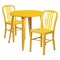 Flash Furniture Round 30" W, 30" L, 29.5" H, Metal Top, Yellow CH-51090TH-2-18VRT-YL-GG - alternate 1