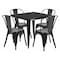 Flash Furniture Square 31.5" W, 31.5" L, 29.5" H, Metal, Black ET-CT002-4-30-BK-GG - alternate 1
