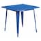 Flash Furniture Blue Metal Table, 31.5SQ ET-CT002-1-BL-GG - alternate 1