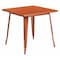Flash Furniture Copper Metal Table, 31.5SQ ET-CT002-1-POC-GG - alternate 1