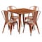 Flash Furniture Square 31.5" W, 31.5" L, 29.5" H, Metal, Orange ET-CT002-4-30-POC-GG - alternate 1
