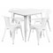 Flash Furniture Square 31.5" W, 31.5" L, 29.5" H, Metal, White ET-CT002-4-70-WH-GG - alternate 1