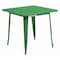 Flash Furniture Green Metal Table, 31.5SQ ET-CT002-1-GN-GG - alternate 1