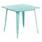 Flash Furniture Mint Green Metal Table, 31.5SQ ET-CT002-1-MINT-GG - alternate 1