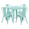 Flash Furniture Square 31.5" W, 31.5" L, 29.5" H, Metal, Green ET-CT002-4-30-MINT-GG - alternate 1