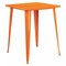 Flash Furniture Square 33.25" L, 33.25" W, 40.75" H, Metal Top, Orange CH-51040-40-OR-GG - alternate 1