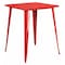 Flash Furniture Square 33.25" L, 33.25" W, 40.75" H, Metal Top, Red CH-51040-40-RED-GG - alternate 1