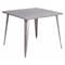 Flash Furniture Square Silver Metal Table, 35.5SQ, 35.5" W, 35.5" L, 29.75" H, Metal Top, Grey CH-51050-29-SIL-GG - alternate 1
