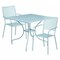 Flash Furniture 35.5" SQ Sky Blue Steel Table w/ 2 Chairs CO-35SQ-02CHR2-SKY-GG - alternate 1