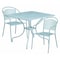 Flash Furniture 35.5" SQ Sky Blue Steel Table w/ 2 Chairs CO-35SQ-03CHR2-SKY-GG - alternate 1