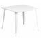 Flash Furniture Square 35.5" W, 35.5" L, 29.75" H, Metal Top, White CH-51050-29-WH-GG - alternate 1