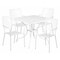 Flash Furniture 35.5" Square White Steel Table w/ 4 Chairs CO-35SQ-02CHR4-WH-GG - alternate 1