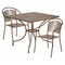 Flash Furniture 35.5" Square Gold Steel Table w/ 2 Chairs CO-35SQ-03CHR2-GD-GG - alternate 1