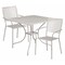 Flash Furniture 35.5" Square Lt Gray Steel Table w/2 Chairs CO-35SQ-02CHR2-SIL-GG - alternate 1