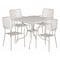 Flash Furniture 35.5" Square Lt Gray Steel Table w/4 Chairs CO-35SQ-02CHR4-SIL-GG - alternate 1