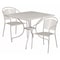 Flash Furniture 35.5" Square Lt Gray Steel Table w/ 2 Chairs CO-35SQ-03CHR2-SIL-GG - alternate 1
