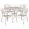 Flash Furniture 35.5" Square Lt Gray Steel Table w/ 4 Chairs CO-35SQ-03CHR4-SIL-GG - alternate 1