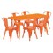 Flash Furniture Rectangle 31.5" W, 63" L, 29.5" H, Metal, Orange ET-CT005-6-30-OR-GG - alternate 1