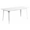 Flash Furniture Rectangle White Metal Table, 31-1/2"X63", 31.5" W, 63" L, 29.5" H, Metal, White ET-CT005-WH-GG - alternate 1
