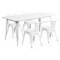 Flash Furniture Rectangle 31.5" W, 63" L, 29.5" H, Metal, White ET-CT005-4-70-WH-GG - alternate 1