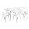 Flash Furniture Rectangle 31.5" W, 63" L, 29.5" H, Metal, White ET-CT005-6-70-WH-GG - alternate 1