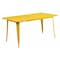 Flash Furniture Rectangle 31.5" W, 63" L, 29.5" H, Metal, Yellow ET-CT005-YL-GG - alternate 1