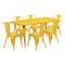 Flash Furniture Rectangle 31.5" W, 63" L, 29.5" H, Metal, Yellow ET-CT005-6-30-YL-GG - alternate 1