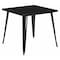 Flash Furniture Square 31.75" W, 31.75" L, 29.5" H, Metal Top, Black CH-51040-29-BK-GG - alternate 1