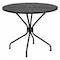 Flash Furniture 35.25" Round Black Steel Patio Table-Umbrella Hole CO-7-BK-GG - alternate 1