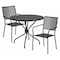 Flash Furniture 35.25" Round Black Steel Table with 2 Chairs CO-35RD-02CHR2-BK-GG - alternate 1