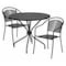Flash Furniture 35.25" Round Black Steel Table with 2 Chairs CO-35RD-03CHR2-BK-GG - alternate 1