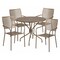 Flash Furniture 35.25" Round Gold Steel Patio Table with 4 Chairs CO-35RD-02CHR4-GD-GG - alternate 1