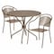 Flash Furniture 35.25" Round Gold Steel Table with 2 Chairs CO-35RD-03CHR2-GD-GG - alternate 1