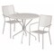 Flash Furniture 35.25" Round Lt Gray Steel Table with 2 Chairs CO-35RD-02CHR2-SIL-GG - alternate 1