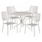 Flash Furniture 35.25" Round Lt Gray Steel Patio Table w/ 4 Chairs CO-35RD-02CHR4-SIL-GG - alternate 1