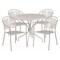 Flash Furniture 35.25" Round Lt Gray Steel Table Set w/ 4 Chairs CO-35RD-03CHR4-SIL-GG - alternate 1