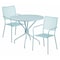Flash Furniture 35.25" RD Sky Blue Steel Table with 2 Chairs CO-35RD-02CHR2-SKY-GG - alternate 1