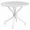 Flash Furniture 35.25" Round White Steel Patio Table-Umbrella Hole CO-7-WH-GG - alternate 1