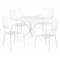 Flash Furniture 35.25" Round White Steel Patio Table with 4 Chairs CO-35RD-02CHR4-WH-GG - alternate 1