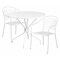 Flash Furniture 35.25" Round White Steel Table with 2 Chairs CO-35RD-03CHR2-WH-GG - alternate 1