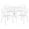 Flash Furniture 35.25" Round White Steel Table with 4 Chairs CO-35RD-03CHR4-WH-GG - alternate 1