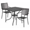 Flash Furniture 35.5" Square Black Steel Table w/ 2 Chairs CO-35SQ-02CHR2-BK-GG - alternate 1