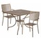 Flash Furniture 35.5" Square Gold Steel Table w/ 2 Chairs CO-35SQ-02CHR2-GD-GG - alternate 1
