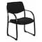Flash Furniture Contemporary Executive Side Reception Chair, Black Back, 23 in W 20" L 34" H, Curved, Fabric Seat BT-508-BK-GG - alternate 1