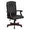 Flash Furniture Executive Chair Fixed Arms, 19-1/2" to 23" Height, Metal, Black LeatherSoft 801L-LF0005-BK-LEA-GG - alternate 1