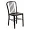 Flash Furniture Gael Commercial Grade Black-Antique Gold Metal Indoor-Outdoor Chair CH-61200-18-BQ-GG - alternate 1